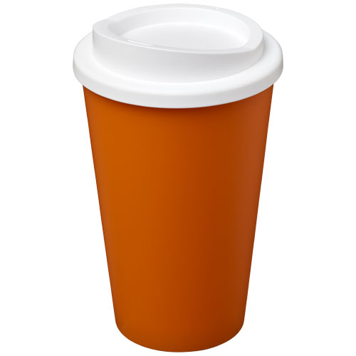 Gobelet publicitaire isolant 350ml Americano® Orange et Blanc